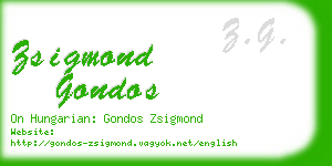 zsigmond gondos business card